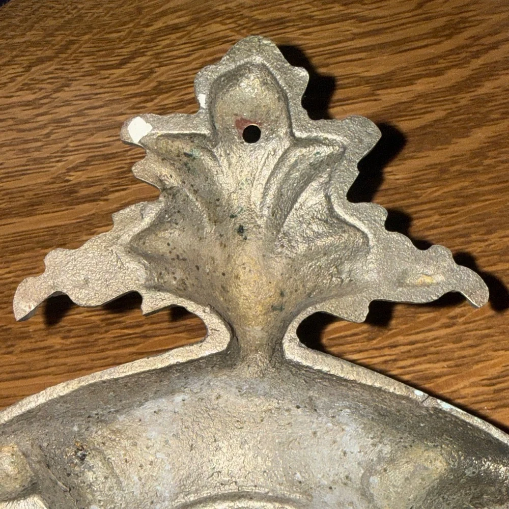 Ornate Wall Plaque in Silver - Decorative Home Door Knocker